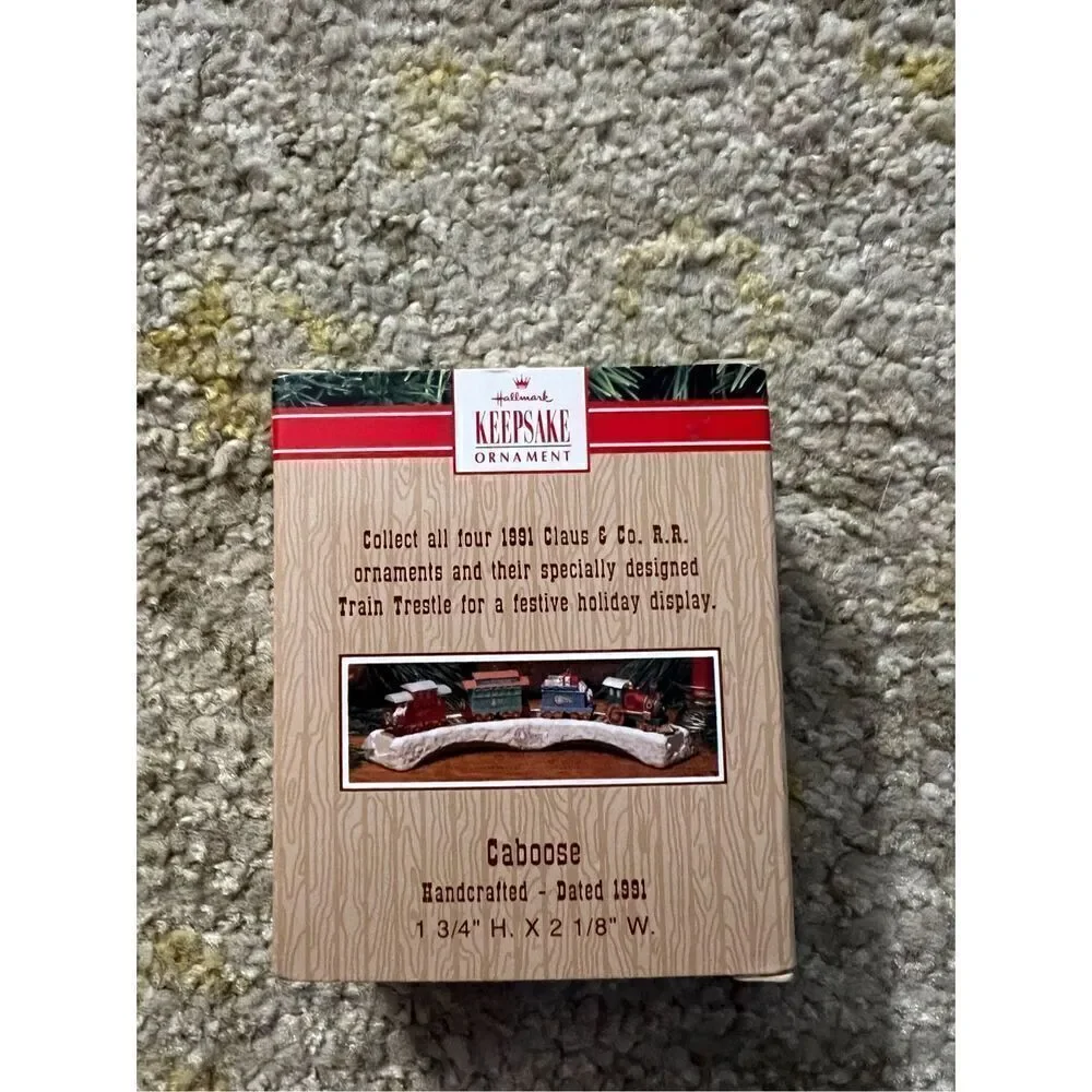 Hallmark Keepsake Railroad Caboose 1991 Ornament 4th In A Collection Of 4